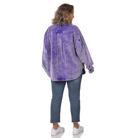 NWT BLUE VINTAGE OVERSIZED CORDUROY SHACKET - XL - Picture 5 of 5